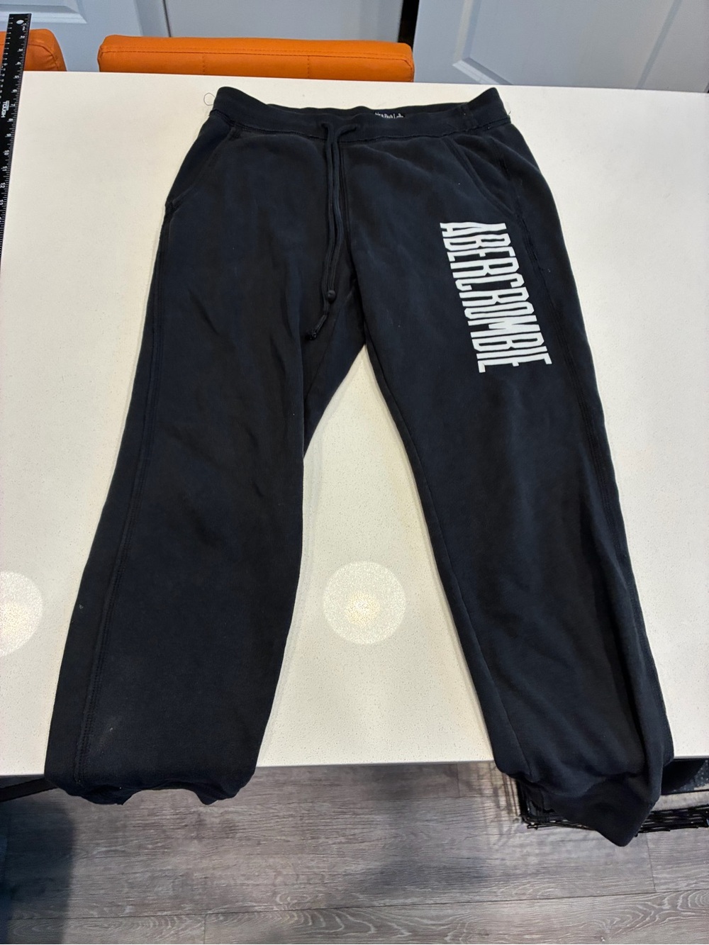 Abercrombie & Fitch Men’s Black Jogger Sweatpants S Cotton Drawstring Pockets